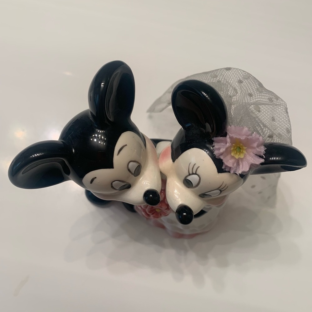 💕Wedding Day Bridal Couple Minnie & Mickey Vintage Piece - Picture 9 of 12